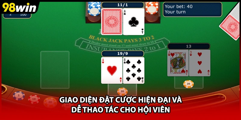 Giao diện đặt cược hiện đại và dễ thao tác cho hội viên